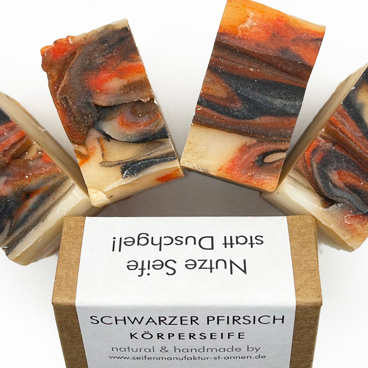 Pfirsichseife (schwarz)